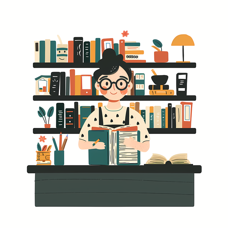 School Librarian,Human,Reading
