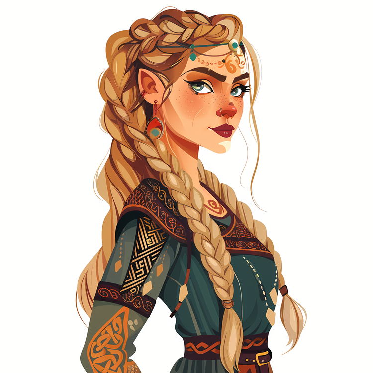 Viking Woman,Beautiful,Long Hair