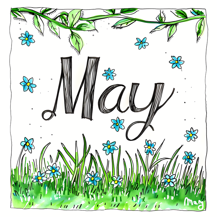 Hello May,May Day Celebration,Garden With Bluebells