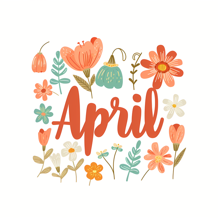 Hello April,Flowers,Spring