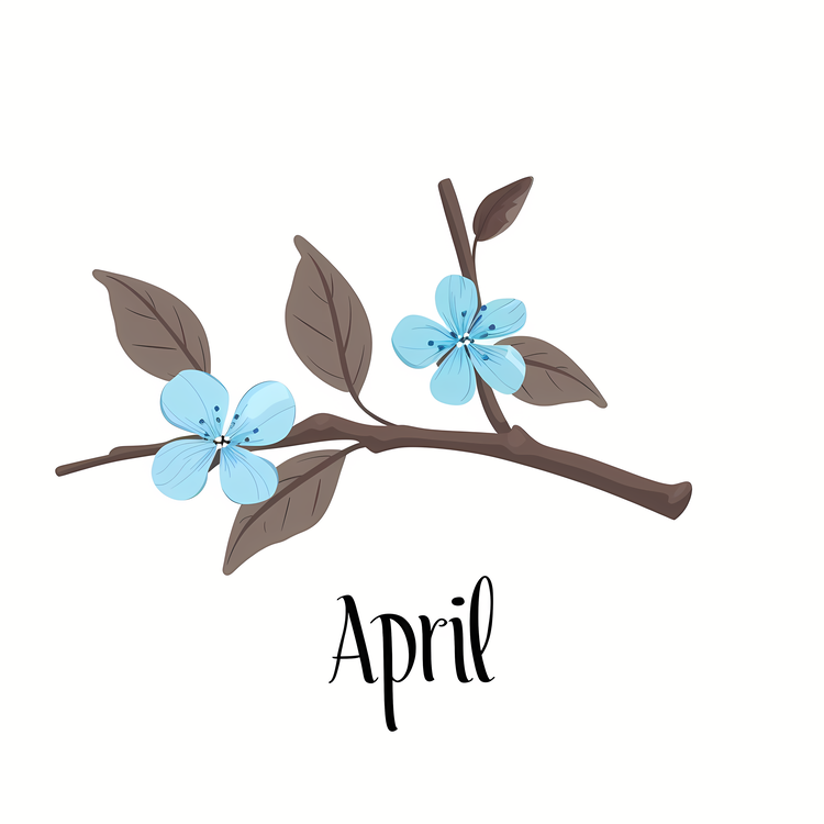 Hello April,Tree Branch,Flower