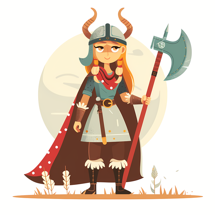 Viking Woman,Img,Viking Woman With Axe