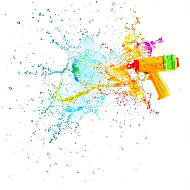 Songkran,Watercolor Splash,Splatter Effect