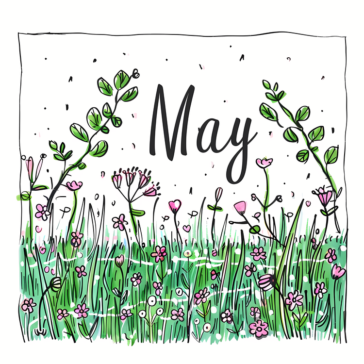 Hello May,Spring,Green