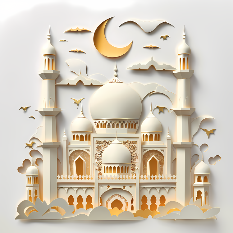 Eid Alfitr,Paper Cutout,Islamic Architecture