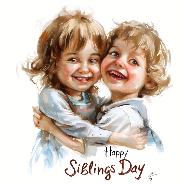 Happy Siblings Day,Cute,Smiling Children