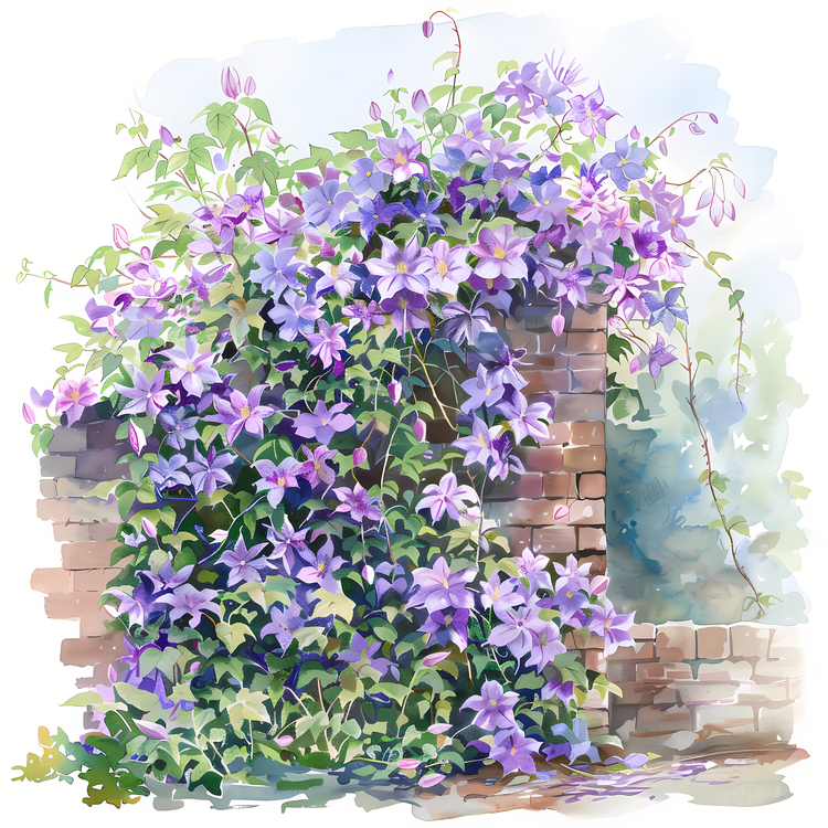 Clematis Flower,Purple Flowers,Clematitis