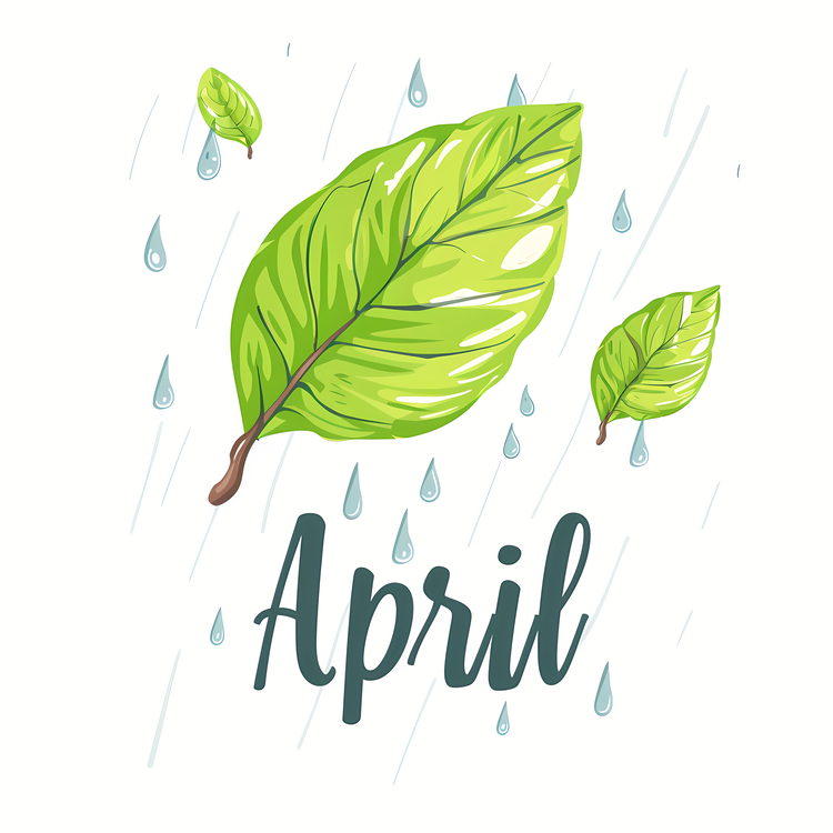 Hello April,Leaves In Rain,Green Leaves