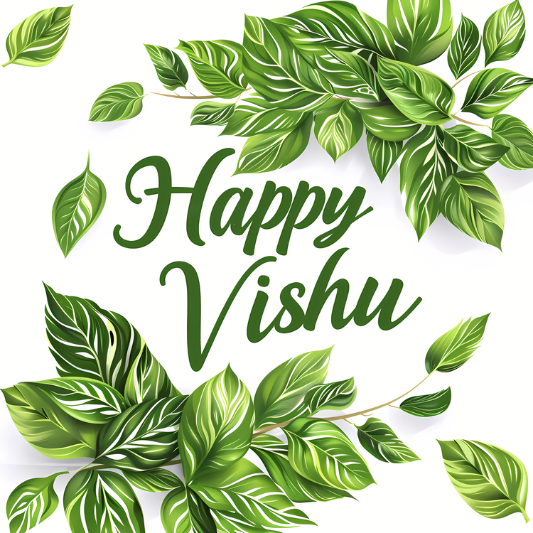 Vishu,Happy Vishu,Green Leaves