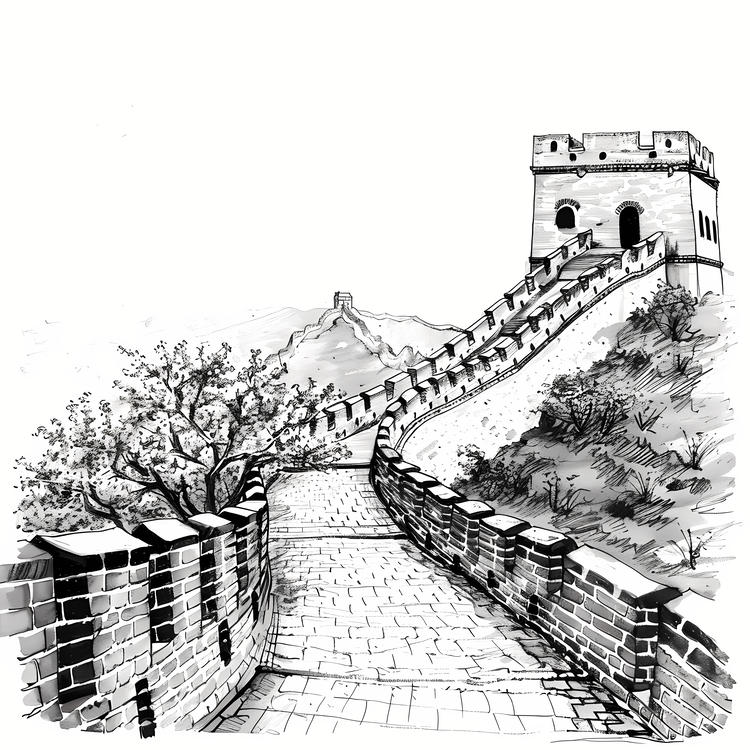 Great Wall Of China,Hiking Trail,Stairs