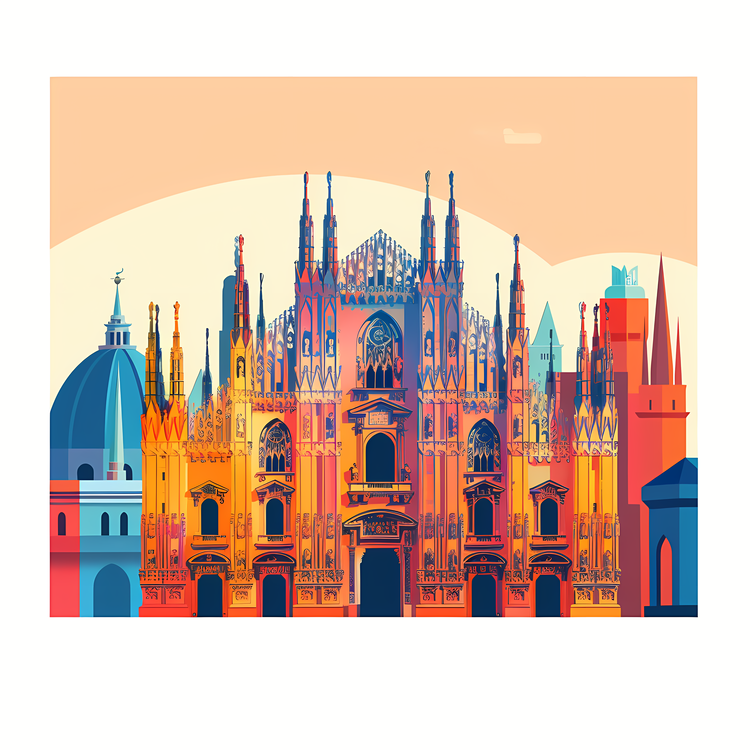 Italy Milano,Cathedral,Gothic Architecture