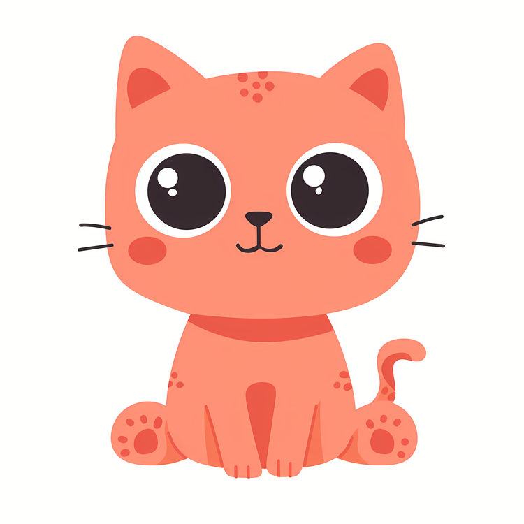 Kawaii,Kitty,Cartoon Cat