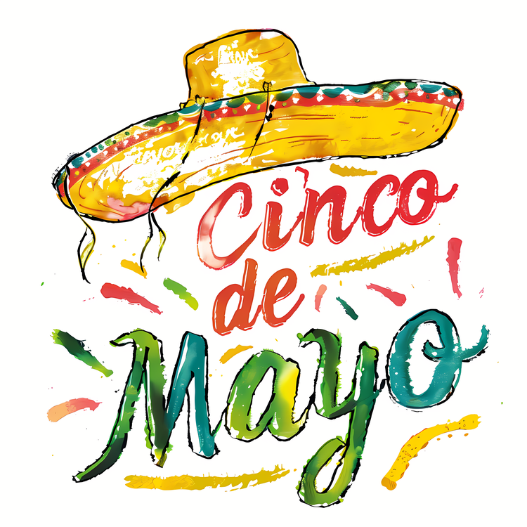 Cinco De Mayo,Graphic Design,Watercolor Art