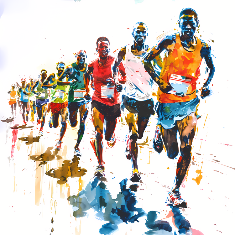Marathon,Colorful,Running