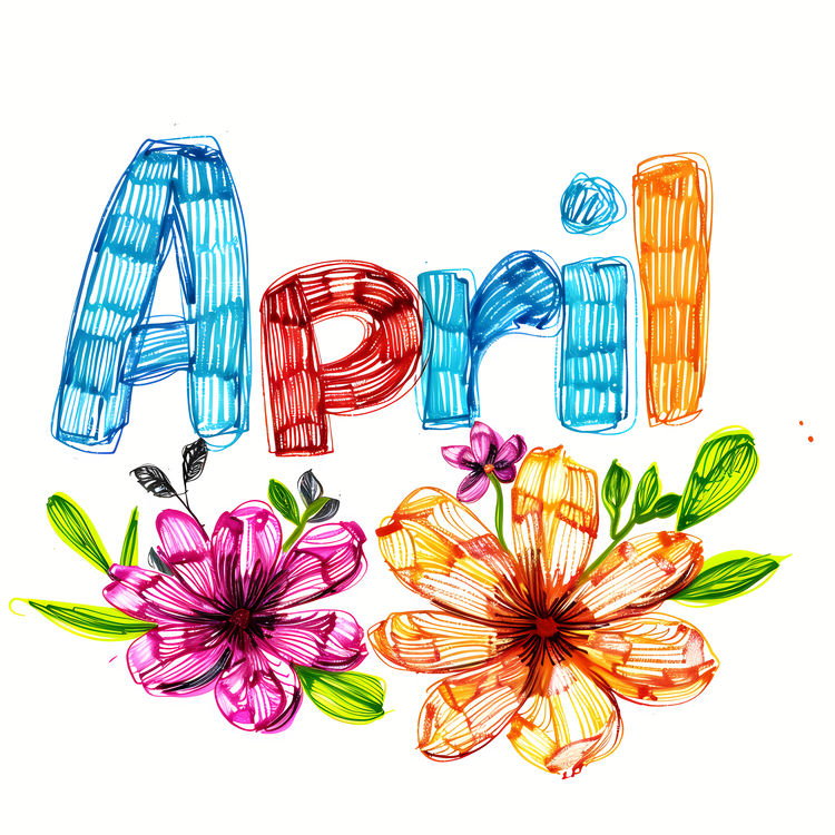 Hello April,Flowers,Colors