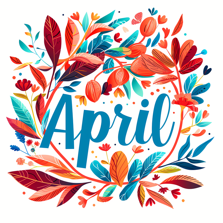 Hello April,Watercolor,Florals