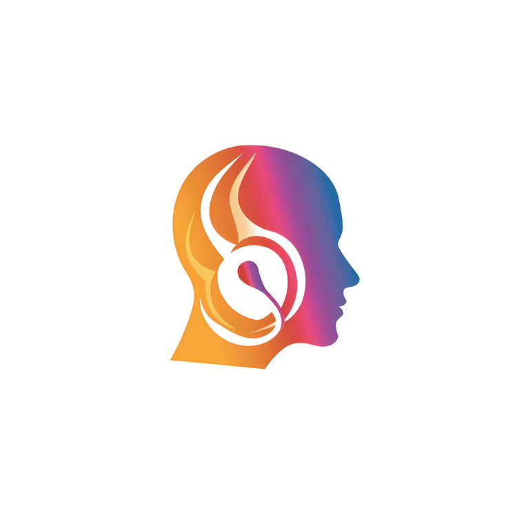 World Hearing Day,Colorful Head,Human Silhouette
