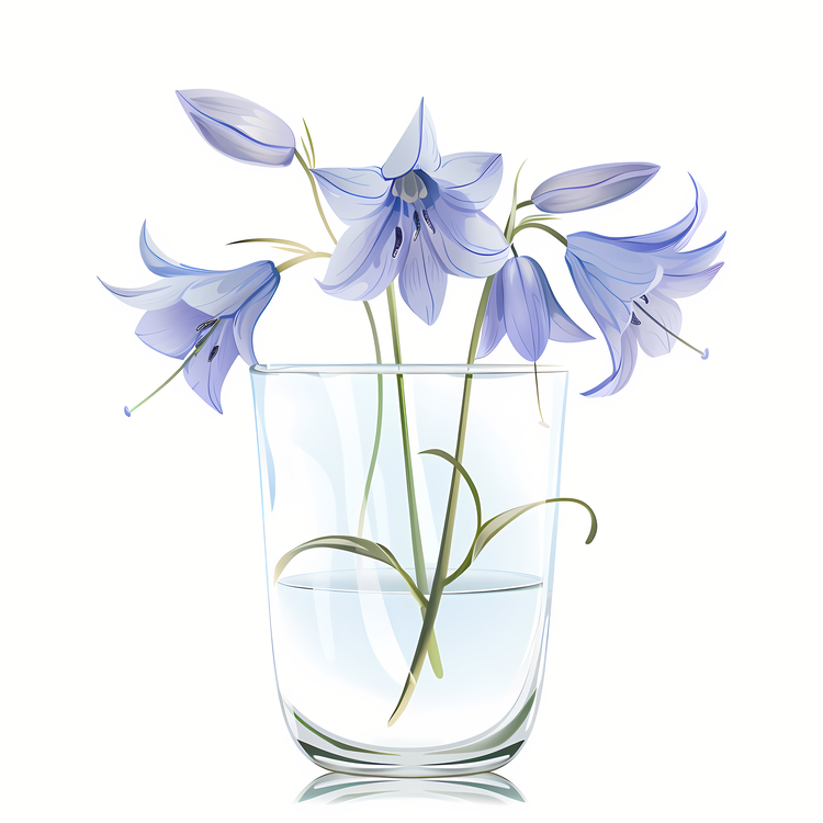 Bluebell Flower,Water,Flowers