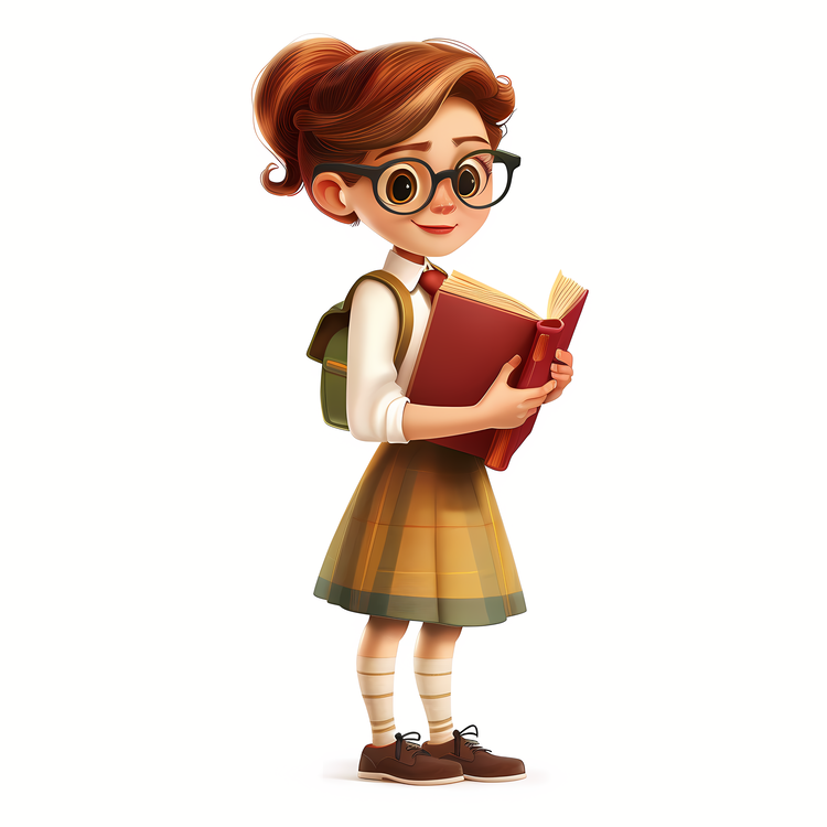 School Librarian,Cartoon,Child