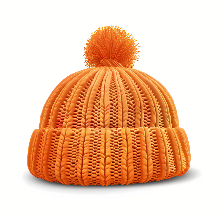 Knit Cap,Orange Hat,Knit Beanie