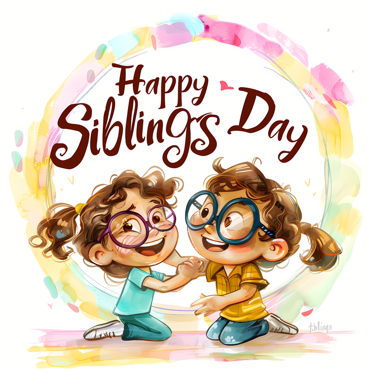 Happy Siblings Day,Happy Sibilings Day,Children Hugging