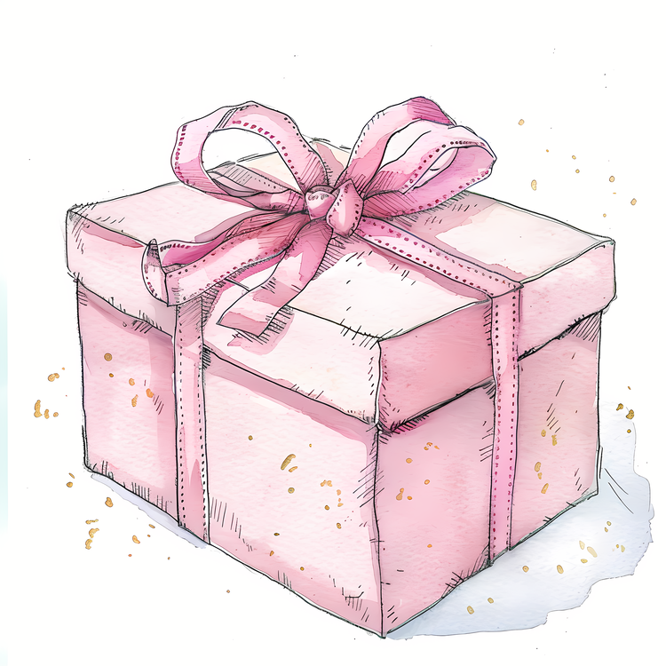 Handmade Gift,Present,Pink Gift Box