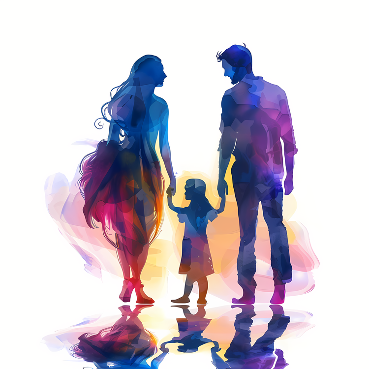 Family Silhouette,Family,Children