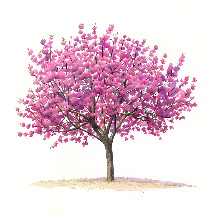 Redbud Tree,Cherry Blossoms,Pink Tree