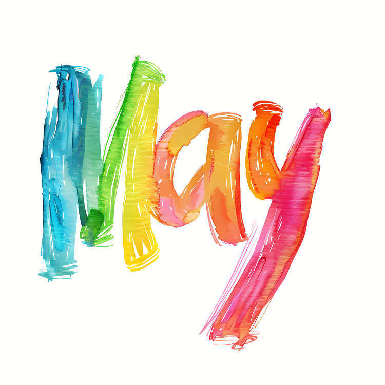 Hello May,Colorful,Wet Paint