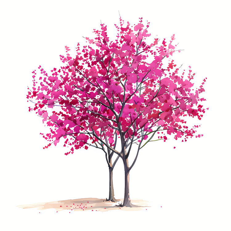 Redbud Tree,Pink Tree,Spring Blooms