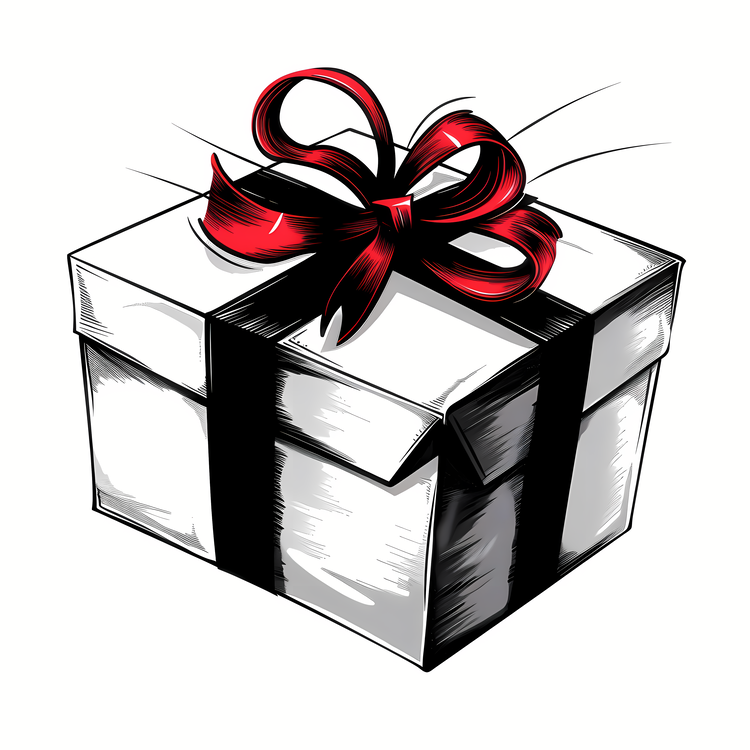 Handmade Gift,Gift Box,White Box With Black Ribbon