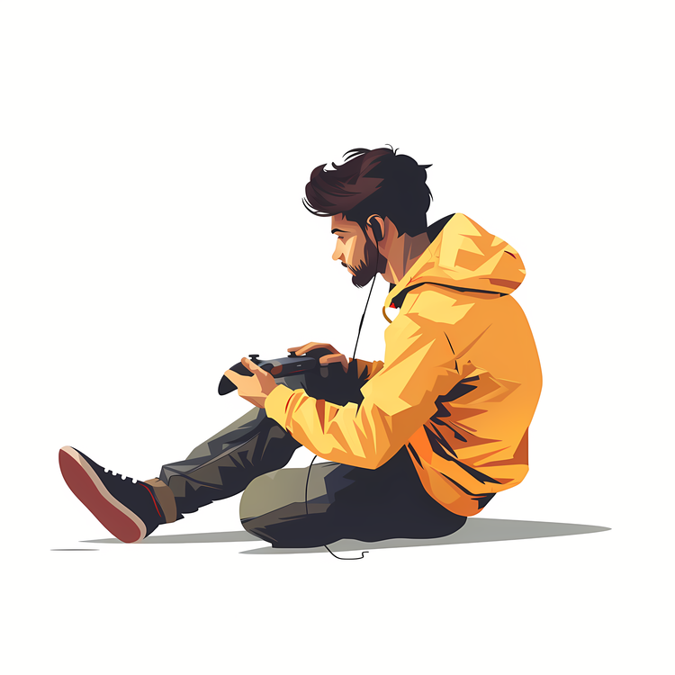 Playing Games,Young Man Playing Video Game,Street Artist With Camera