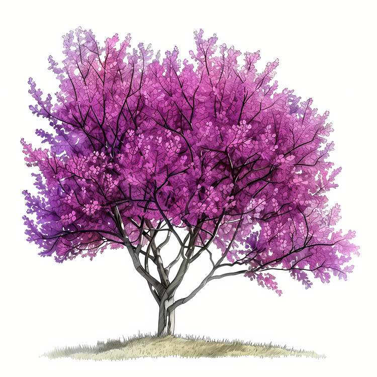 Redbud Tree,Pink Tree,Spring Tree