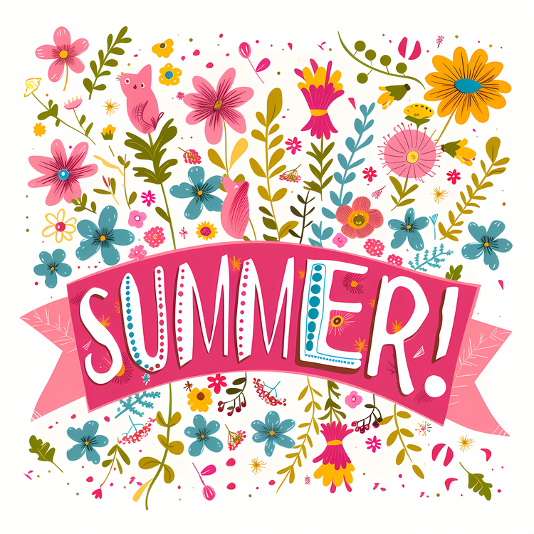 Welcome Summer,Floral,Summery