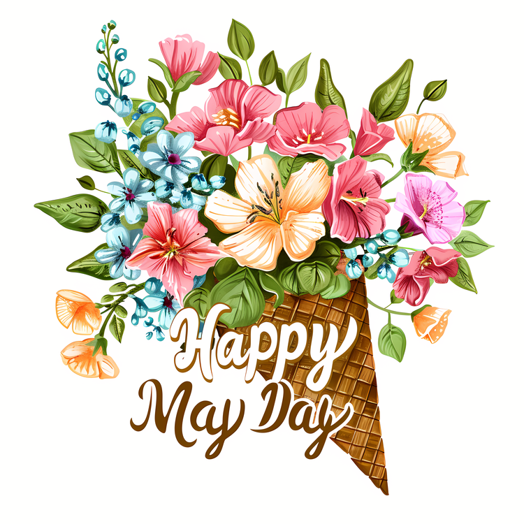 May Day,Bouquet Of Flowers,Happy May Day