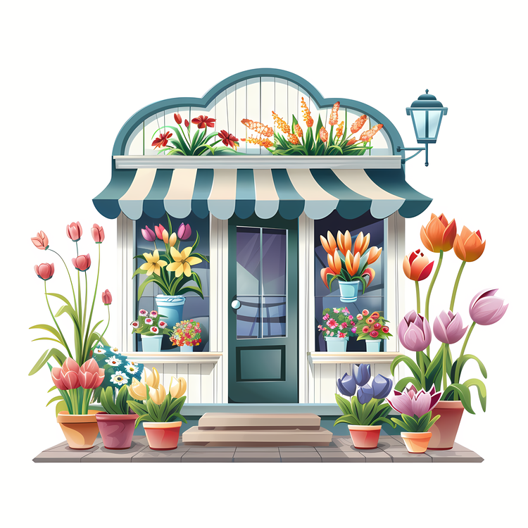 Spring Flower Store,Flower Shop,Floral Display