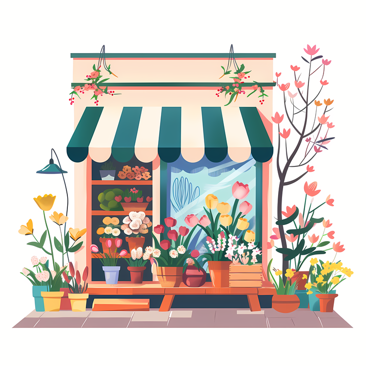 Spring Flower Store,Flower Shop,Gardening