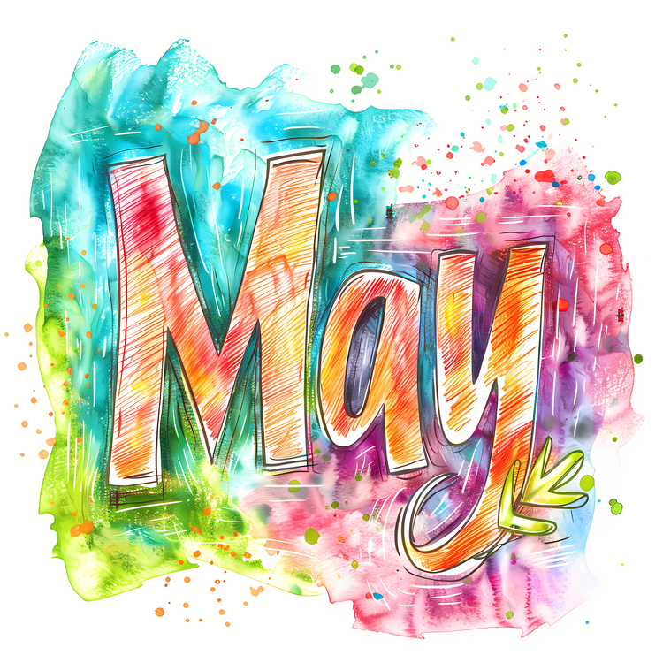 Hello May,Colorful,Bright