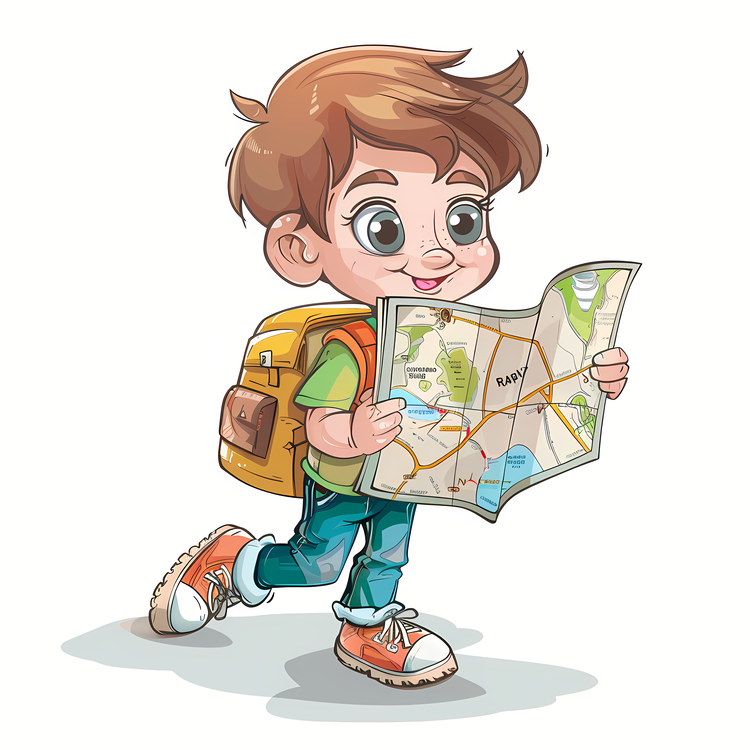 Read A Road Map Day,Cartoon,Children