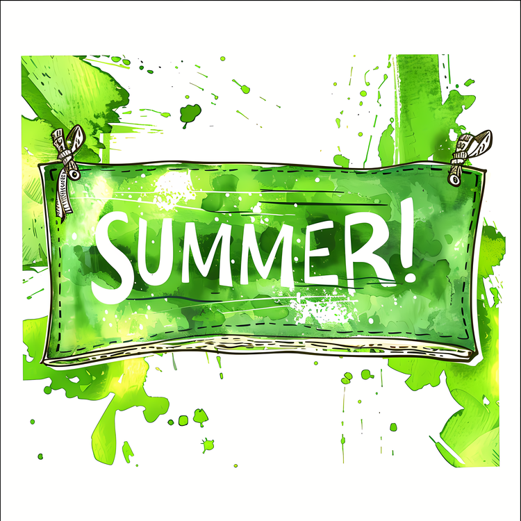 Welcome Summer,Summertype,Watercolor
