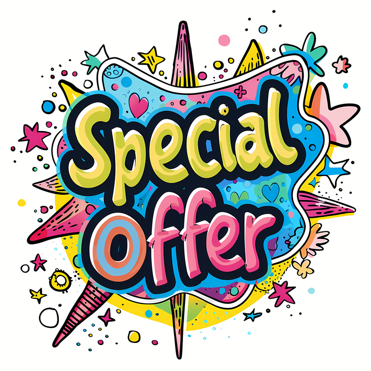 Special Offer Banner,Colorful,Playful