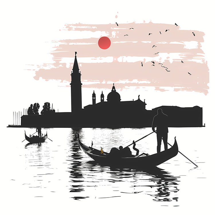 Italy Venezia,Silhouette,Venice