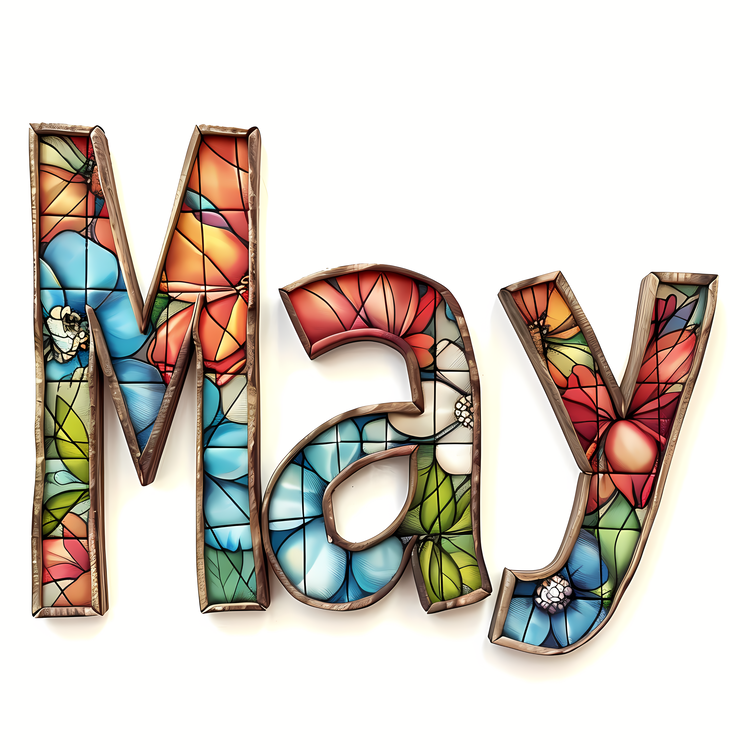Hello May,Stained Glass,Colorful