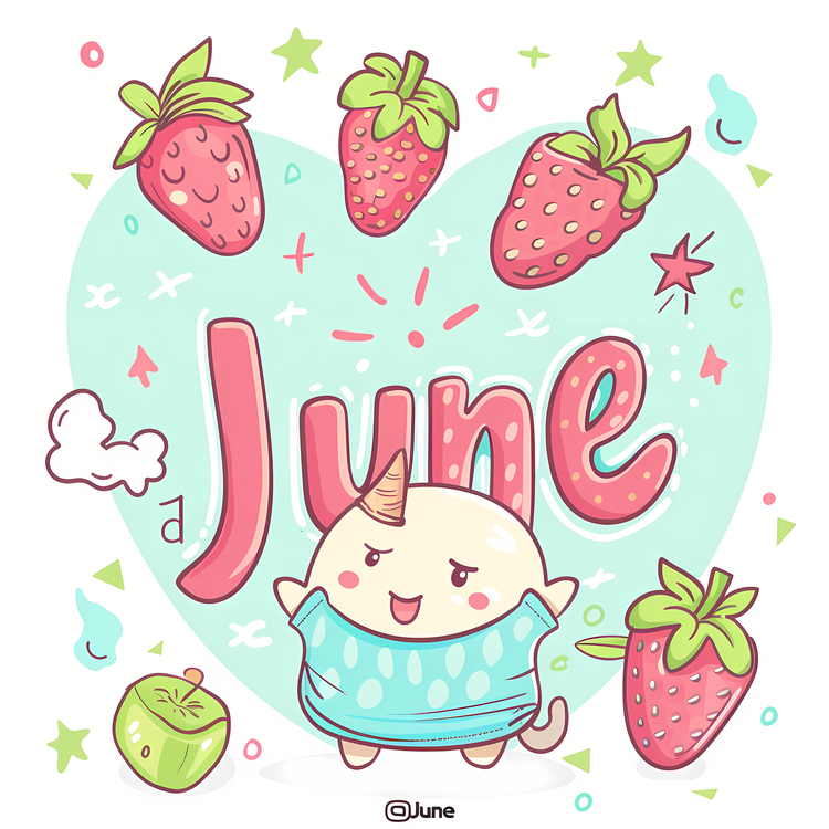 Hello June,Cute,Cartoon