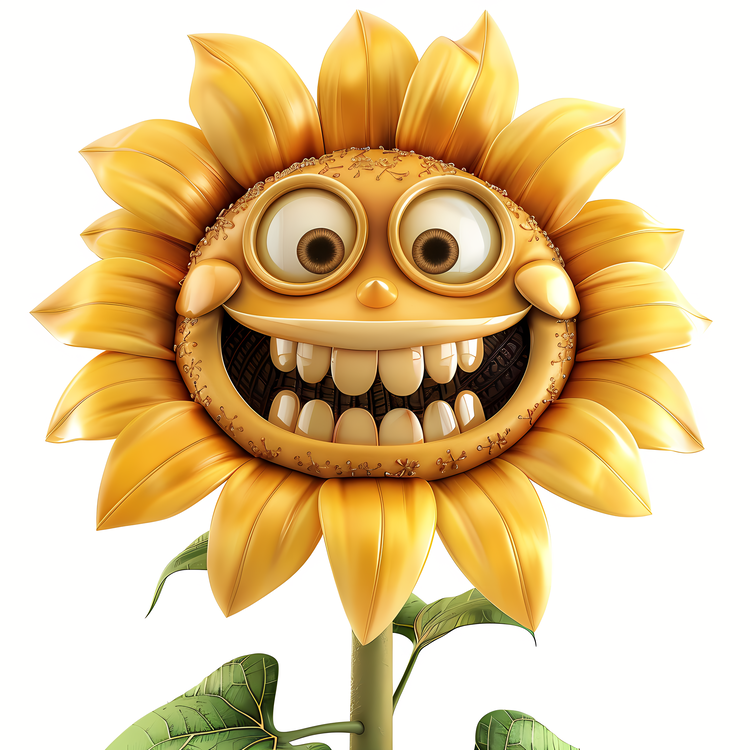 3d Cartoon Flowers,Sunflower,Flower