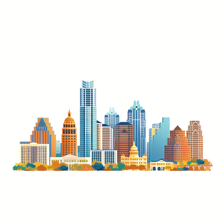 Austin Skyline,Skyline,Buildings