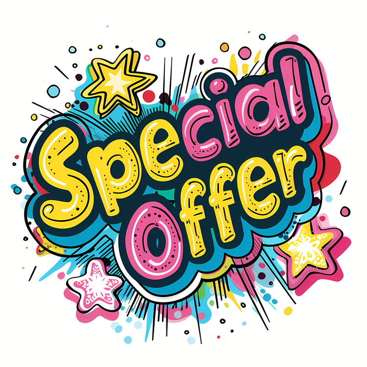 Special Offer Banner,Colorful,Messy