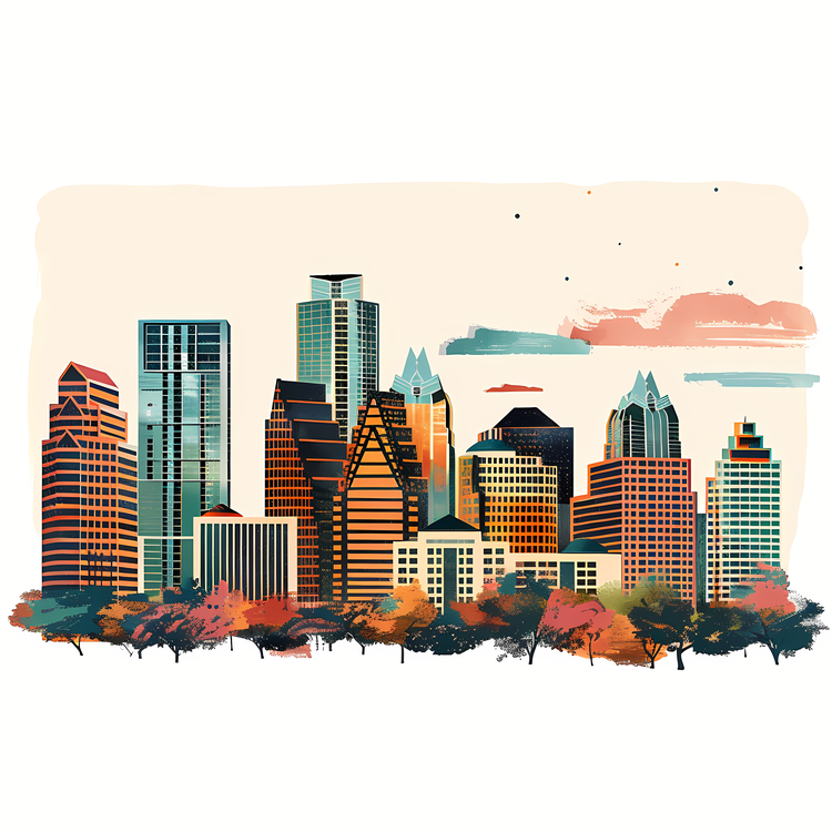 Austin Skyline,Skyline,Urban
