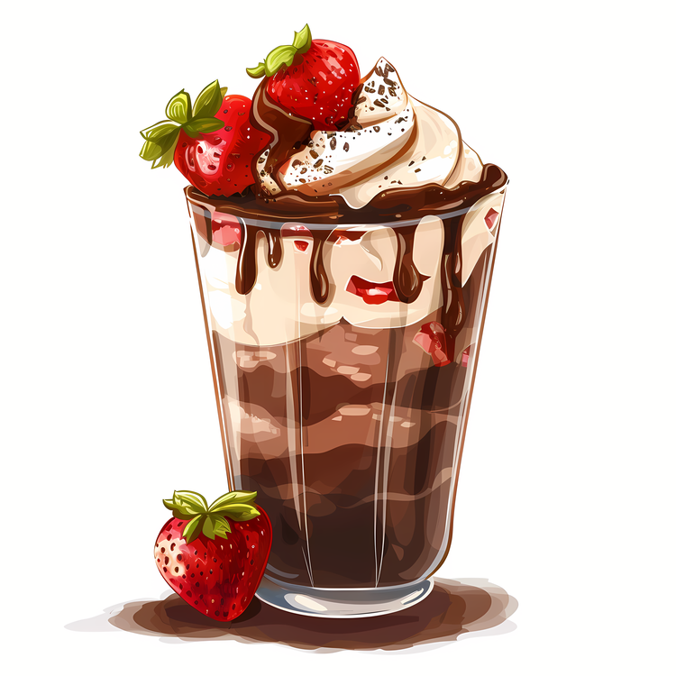 Chocolate Parfait,Strawberry Milkshake,Chocolate Milkshake