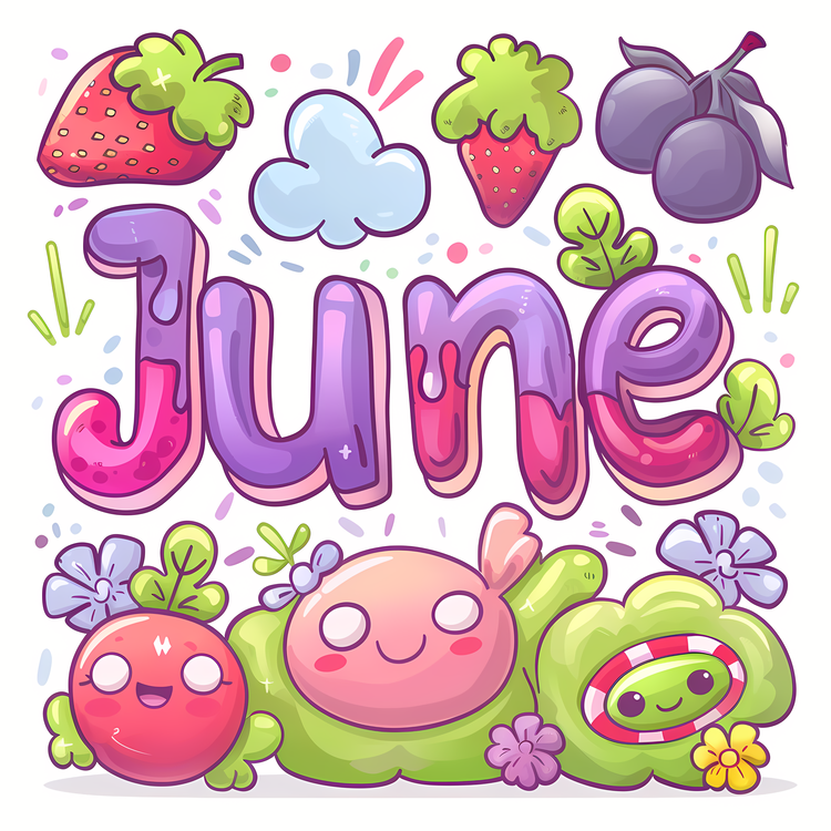 Hello June,Cute,Colorful